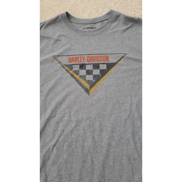 Harley-Davidson® Gray Men's Short Sleeve Shirt  Checkerboard Sz XL - Picture 1 of 8